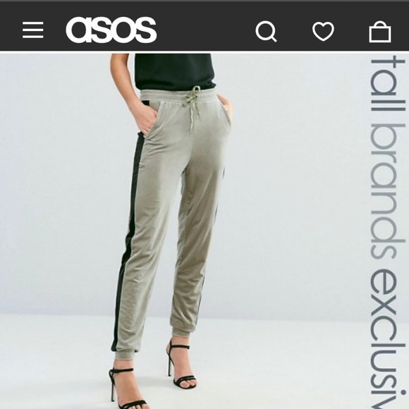 ASOS Pants - 🍁ASOS 8T, Velvet Side Striped Pants